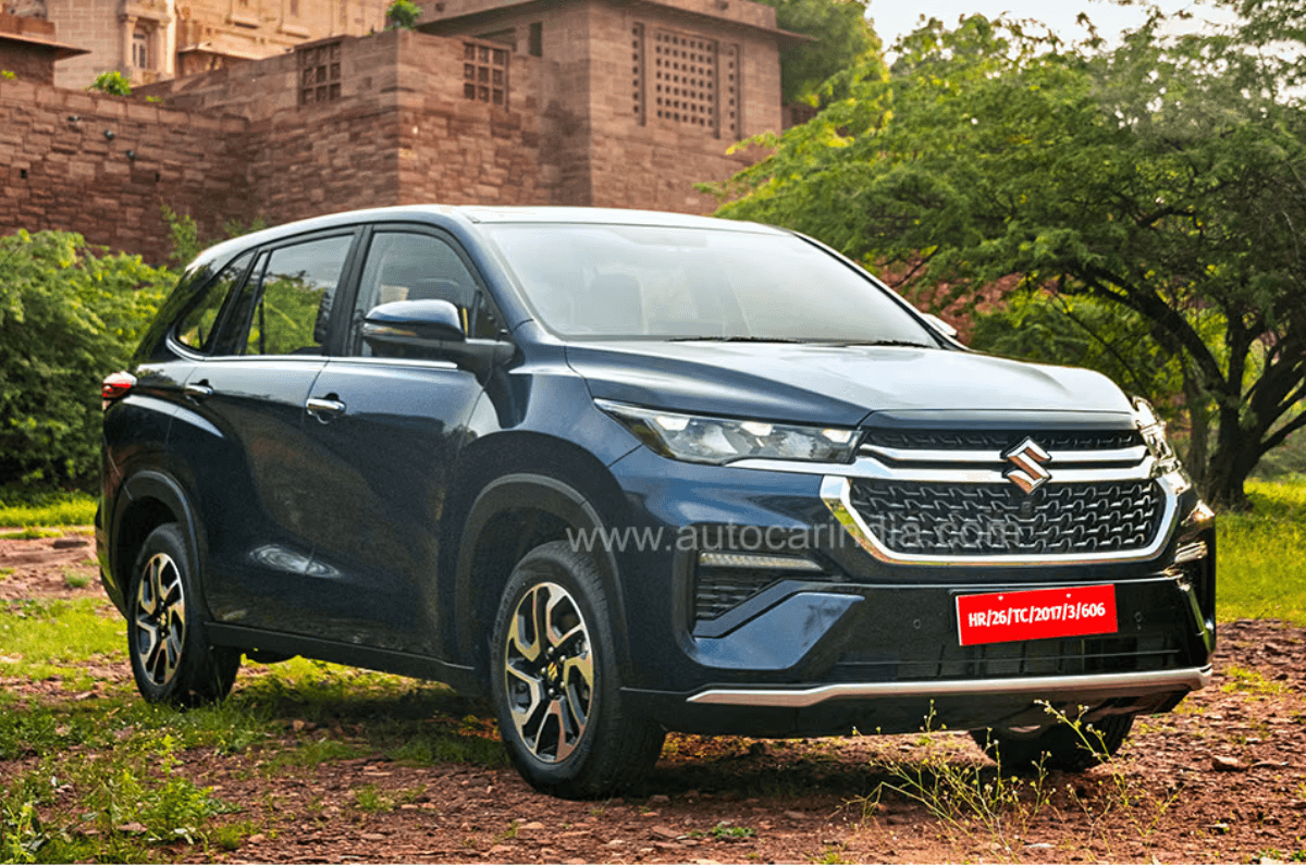 The Maruti Invicto is the badge-engineered sibling of the Toyota Innova Hycross MPV.