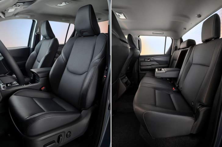 Toyota Hilux EV front and rear seats