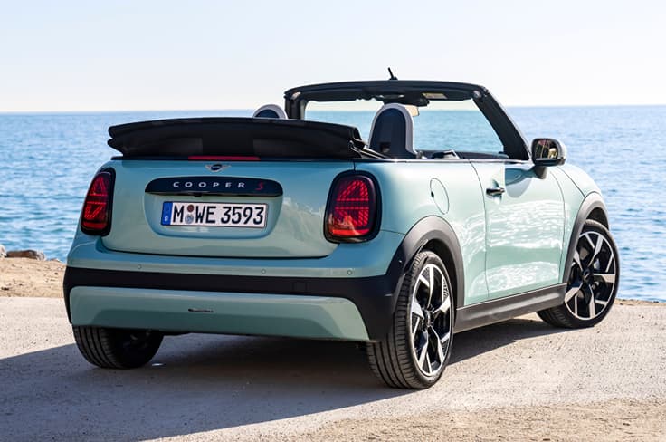 Mini Cooper convertible rear quarter static Mini Cooper convertible rear quarter static