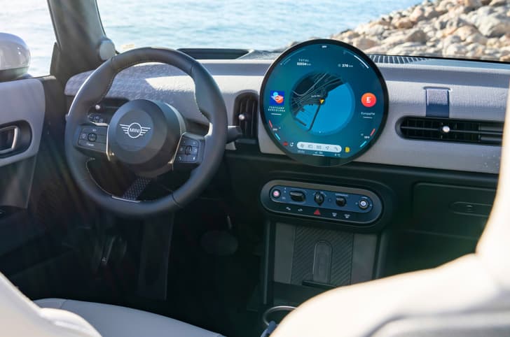 Mini Cooper convertible interior