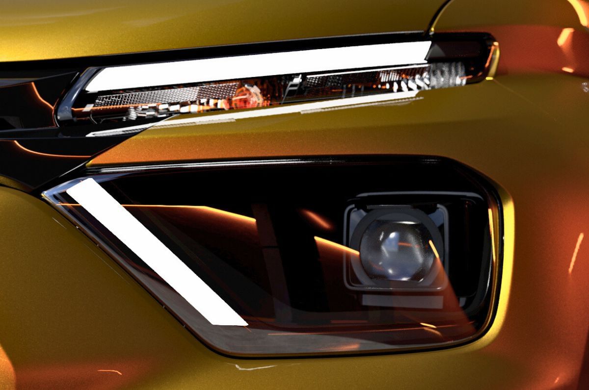 It gets the same headlight units as the India-spec Basalt, with V-shaped LED DRLs and projector LED headlights. 