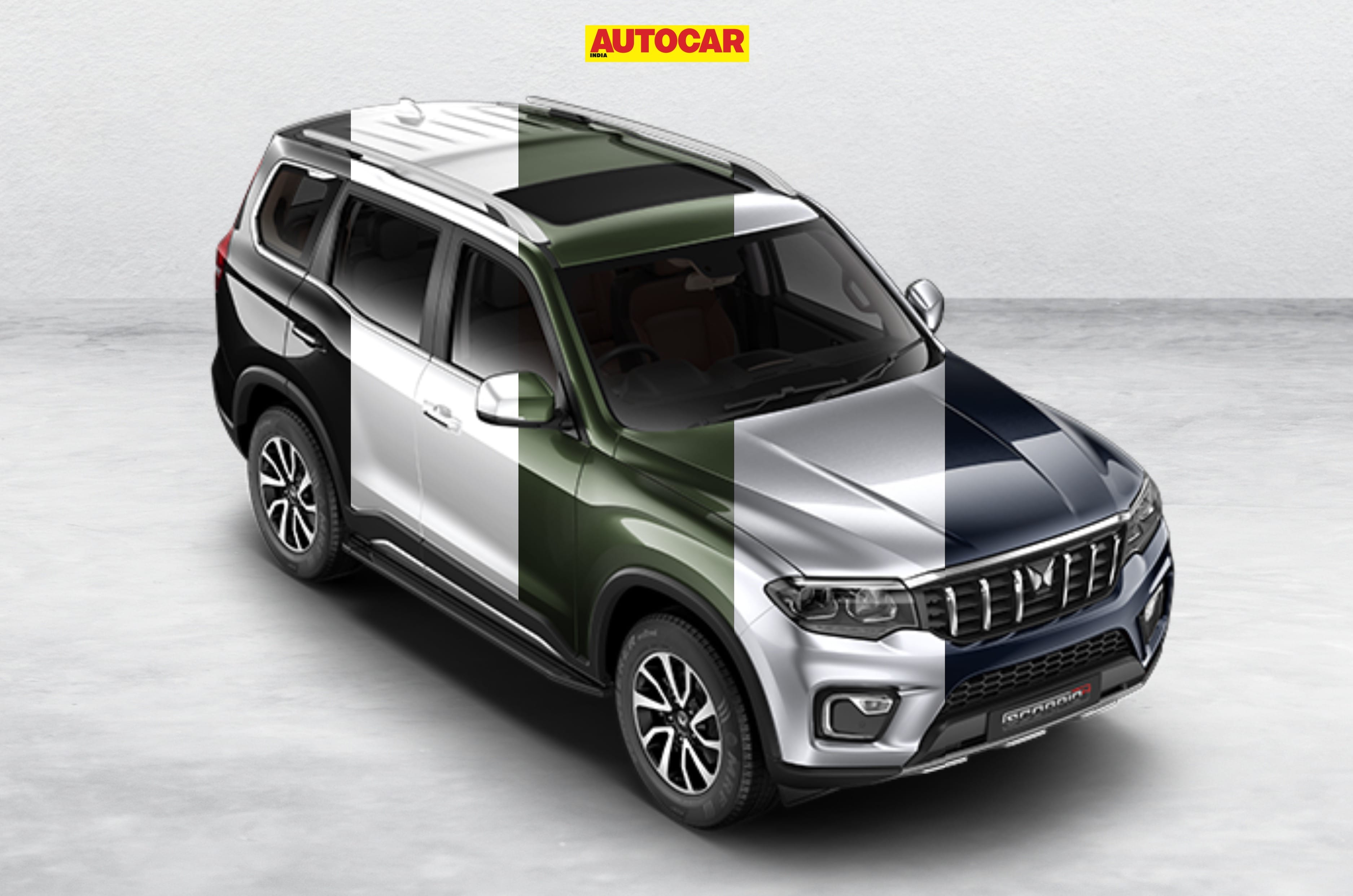 The Mahindra Scorpio N is offered in five monotone colour options.