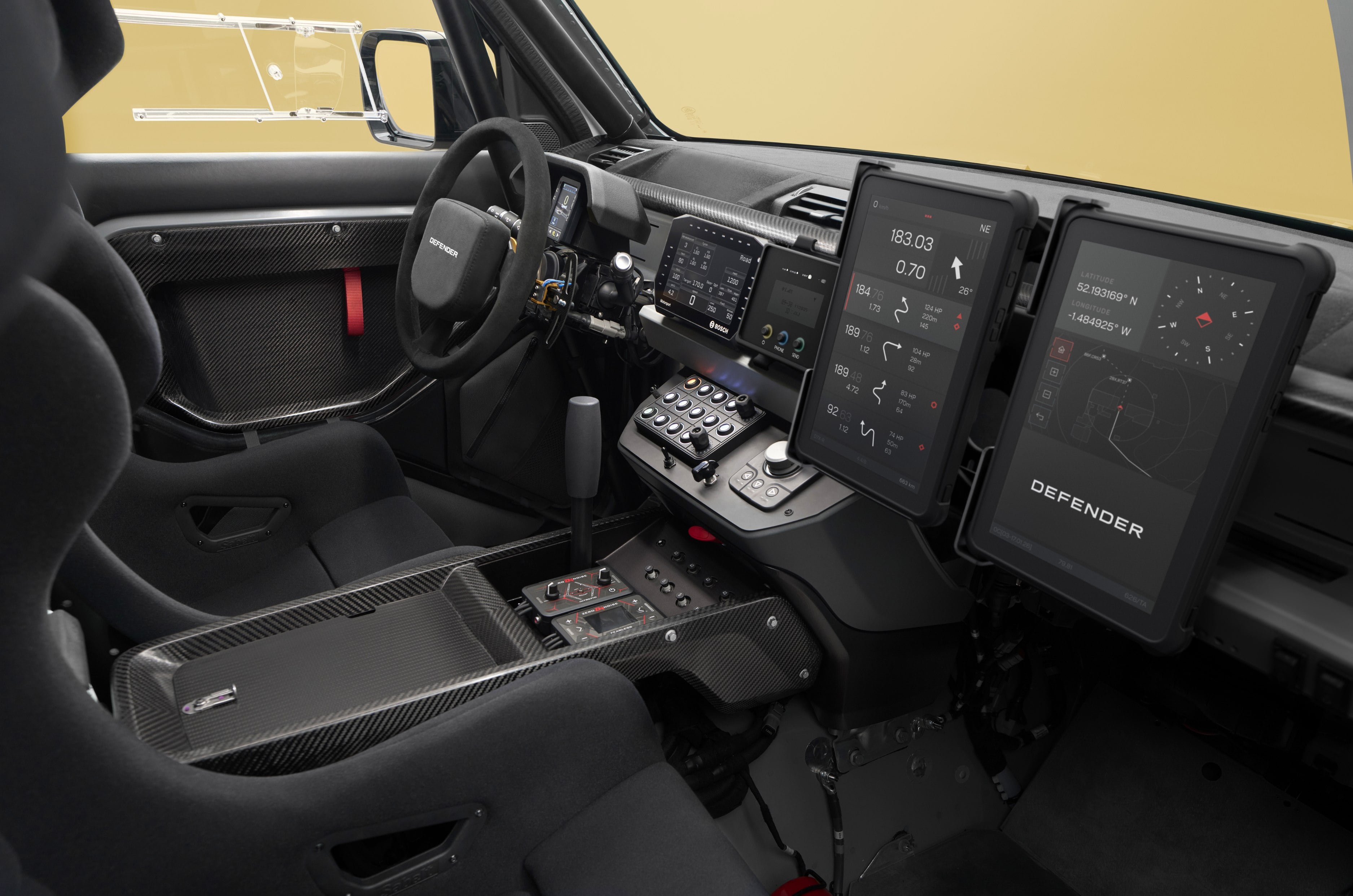 Defender Dakar D7X-R dashboard