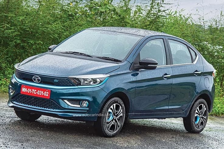 Tata Tigor front quarter static Tata Tigor front quarter static