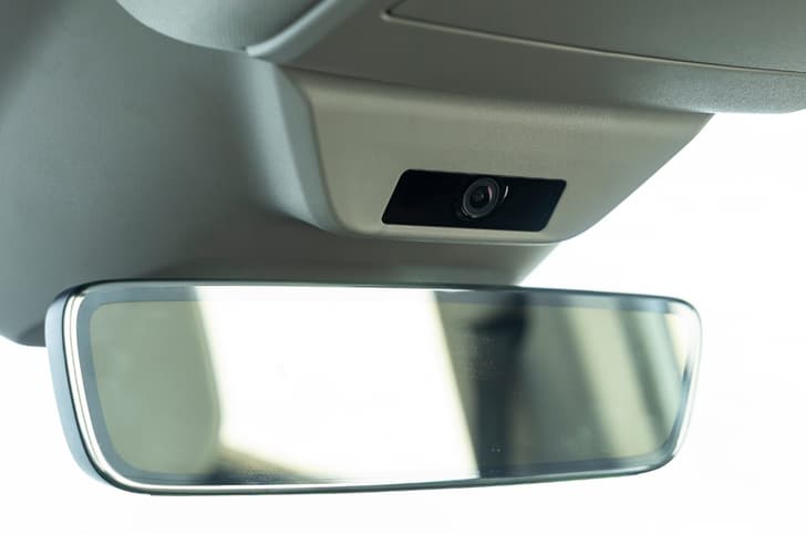 Mahindra XEV 9S auto dimming inside rear view mirror and camera 