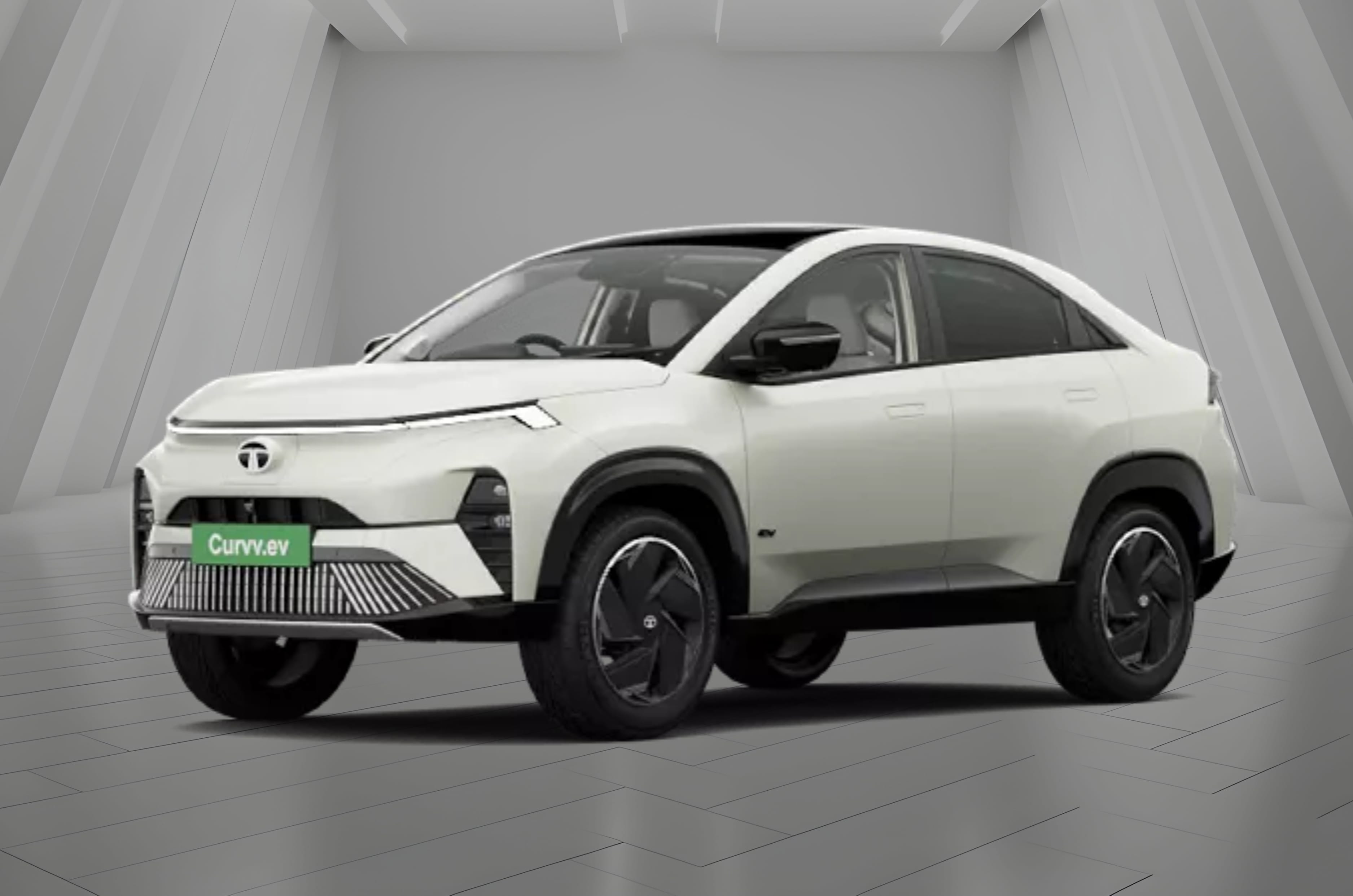 Tata Curvv EV in Empowered Oxide colour.