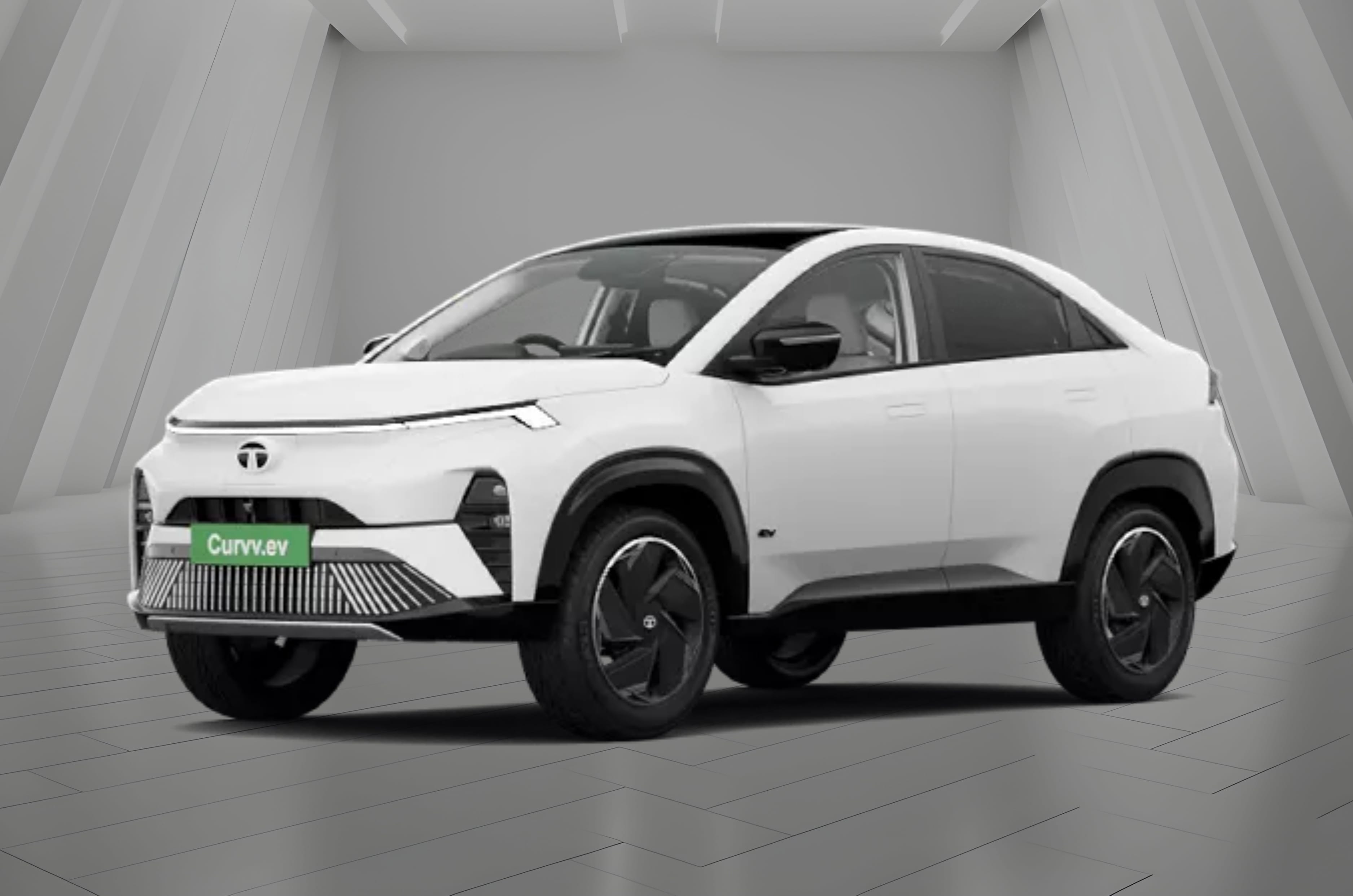 Tata Curvv EV in Pristine White colour.