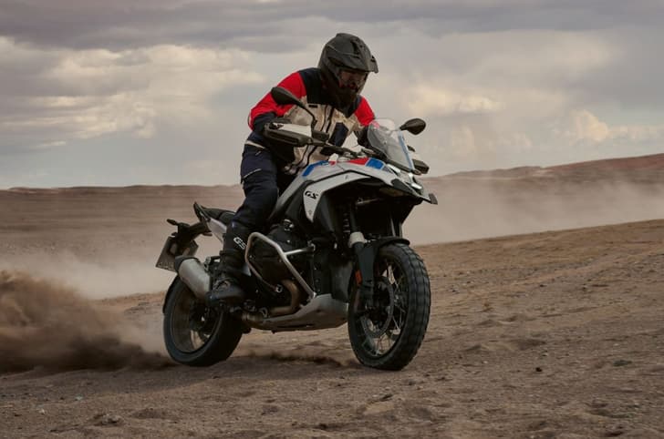 BMW R 1300 GS right side sliding shot