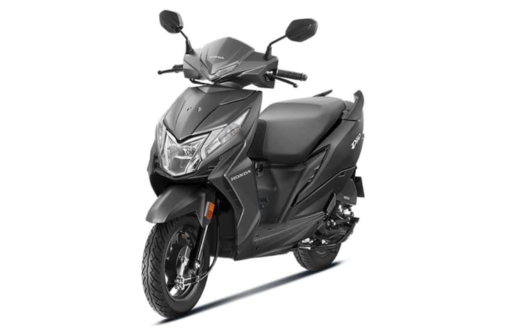 Honda Dio 110 left front three quarter black