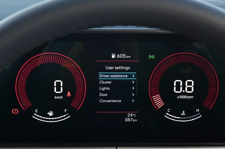 Hyundai Venue driver's display