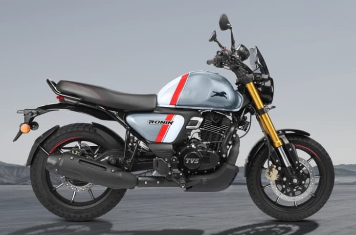 TVS Ronin side profile nimbus grey