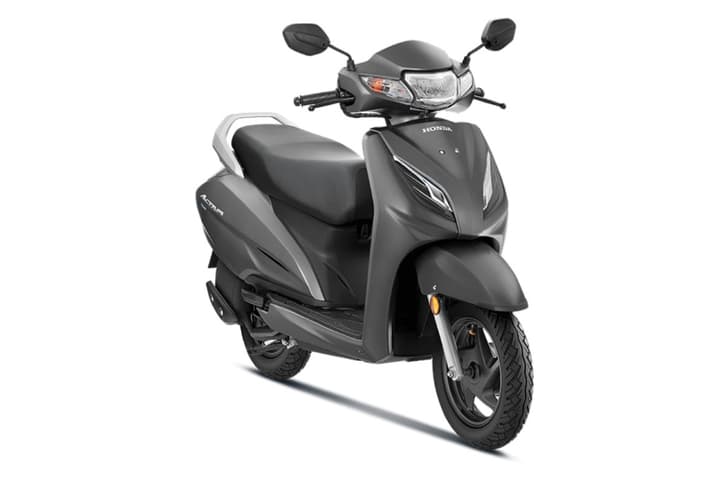 Honda Activa grey colour front right side static in studio