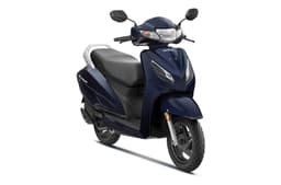Honda Activa dark blue colour front right side static in studio