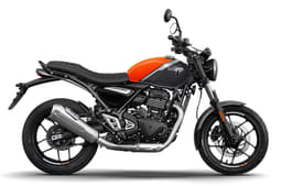 Triumph Speed T4 right side profile grey with orange