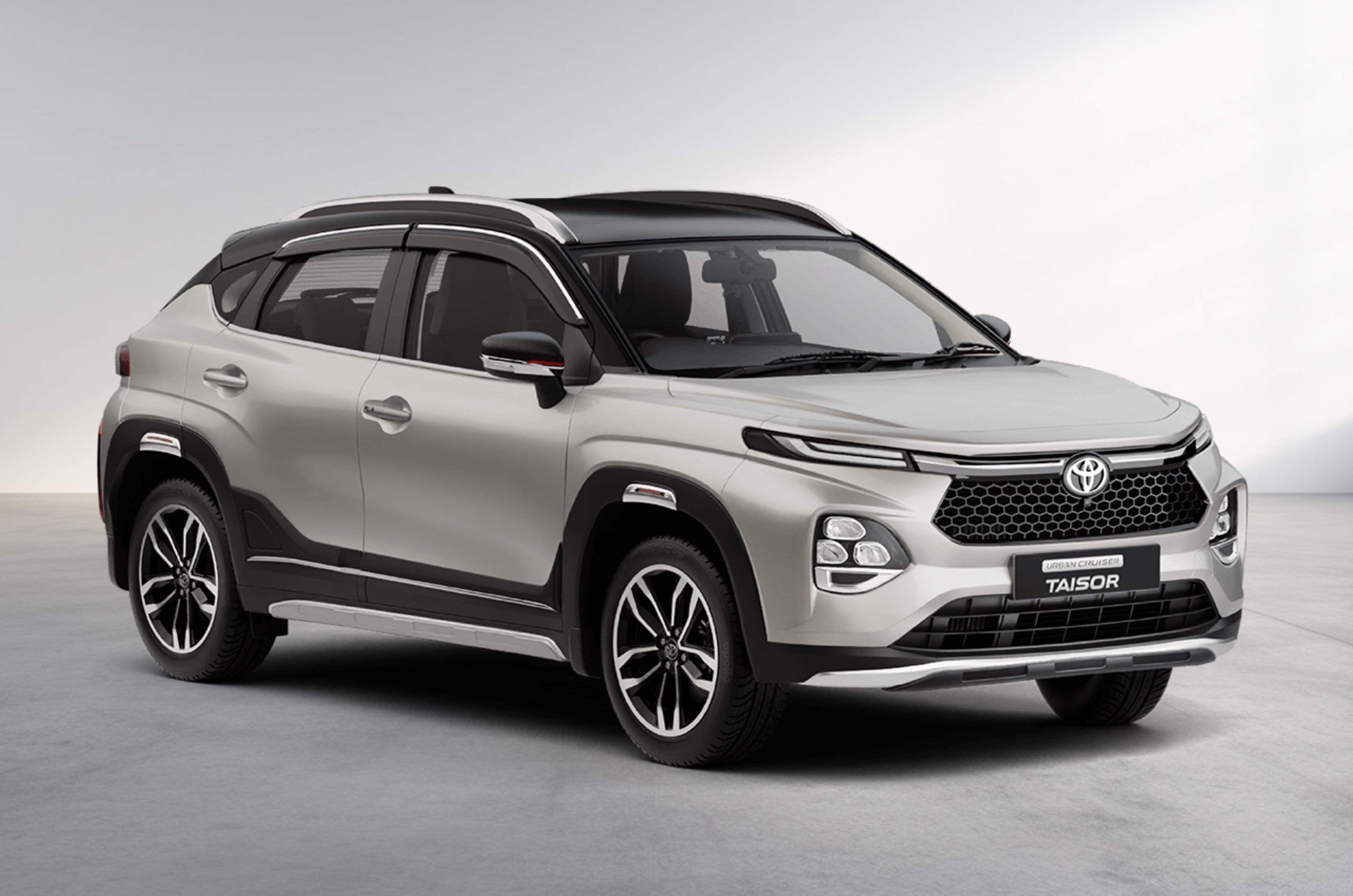 Toyota Taisor cafe white and black roof dual tone exterior colour