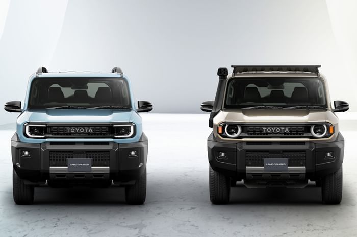 2025 Toyota Land Cruiser FJ front both headlight types 2025 Toyota Land Cruiser FJ front both headlight types