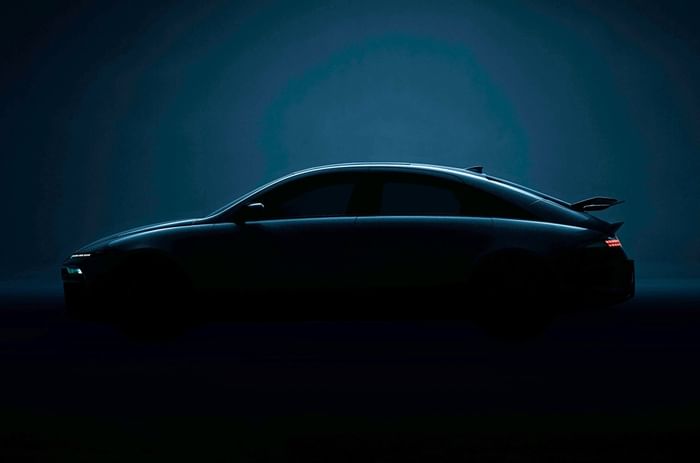 Hyundai Ioniq 6 N side profile exterior lights and rear spoiler wing