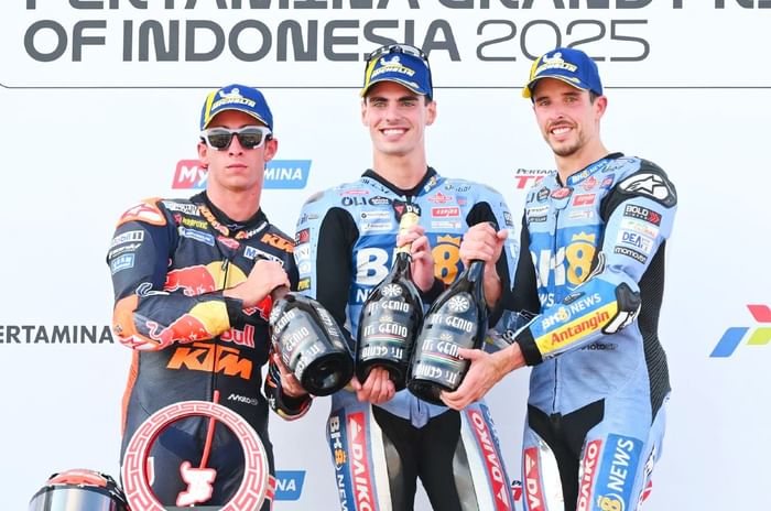 2025 MotoGP: Aldeguer wins as Marquez-Bezzecchi collide at Indonesian GP
