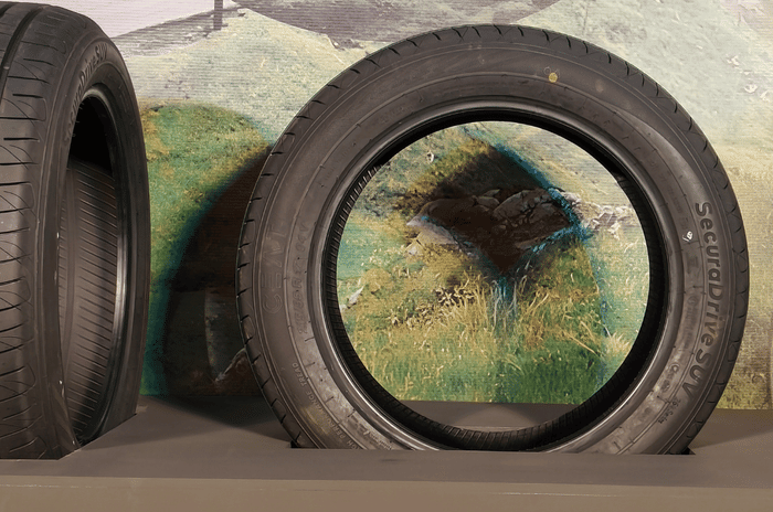 CEAT SecuraDrive CIRCL tyres on display