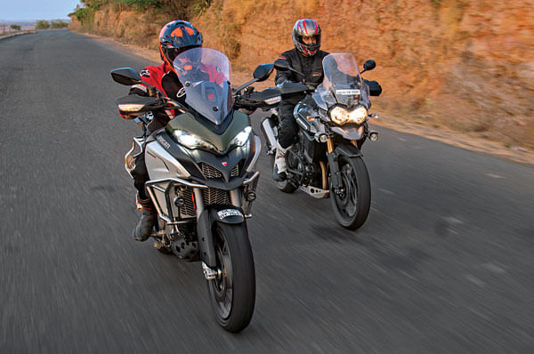2017 Ducati Multistrada Enduro v Triumph Tiger Explorer XC comparison