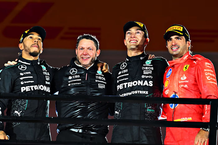 2024 F1 Las Vegas GP podium 2024 F1 Las Vegas GP podium
