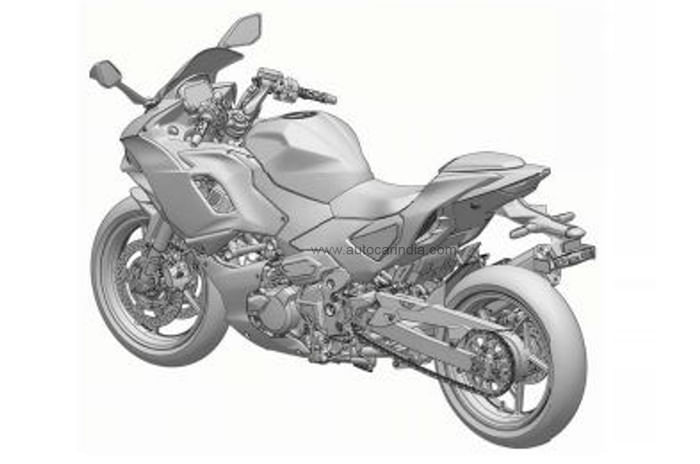Kawasaki Ninja 7 Hybrid, Z e-1 electric bike designs patented in India