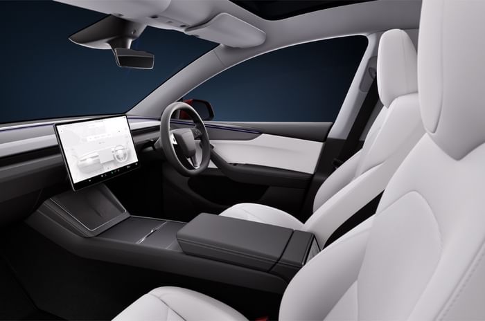 Tesla Model Y white interior option for India spec model Tesla Model Y white interior option for India spec model