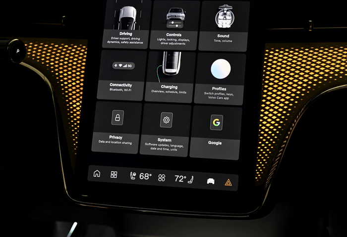 Volvo EX90 infotainment