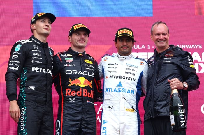 2025 F1 Azerbaijan GP podium 2025 F1 Azerbaijan GP podium