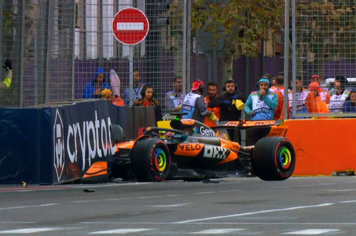 Oscar Piastri crash Azerbaijan GP Oscar Piastri crash Azerbaijan GP