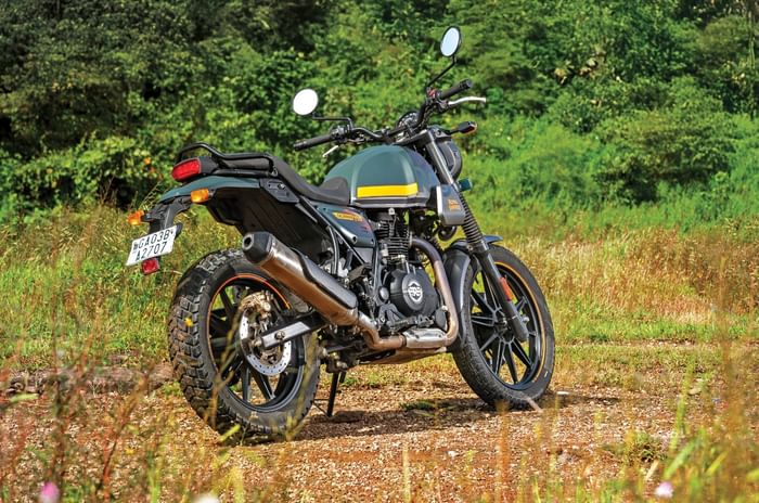 Royal Enfield Scram 440 right rear static in field