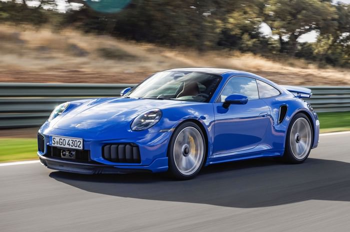 2025 Porsche 91 Turbo S front right side on track action