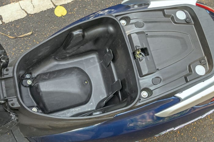 Honda Activa underseat storage area