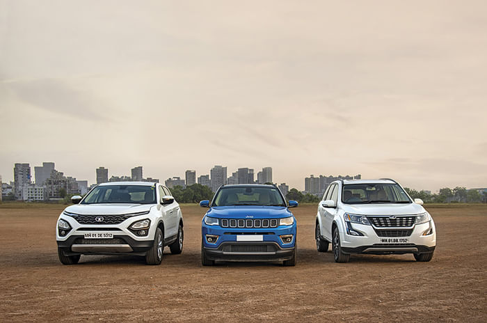 Tata Harrier vs Jeep Compass vs Mahindra XUV500 comparison