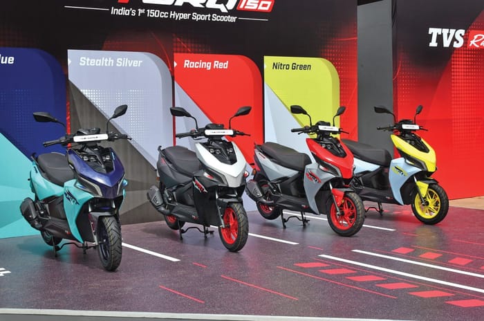 TVS Ntorq 150 colours and lineup