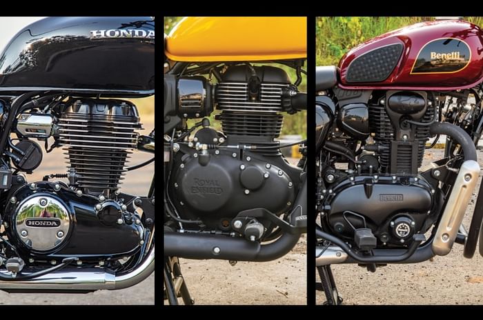 Meteor 350 vs H'ness CB350 vs Imperiale 400 comparison