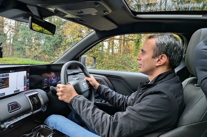 Suzuki e Vitara interior driving Sergius