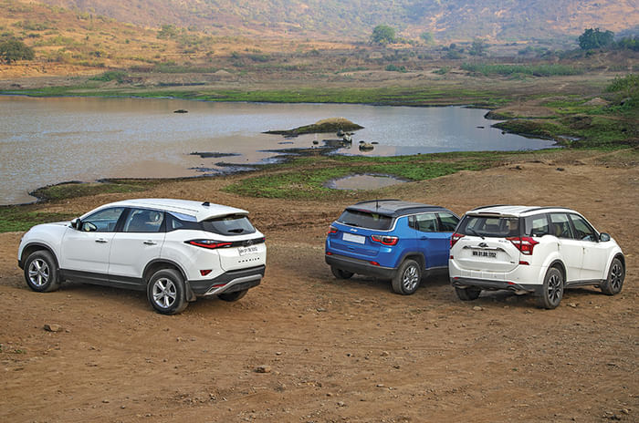 Tata Harrier vs Jeep Compass vs Mahindra XUV500 comparison