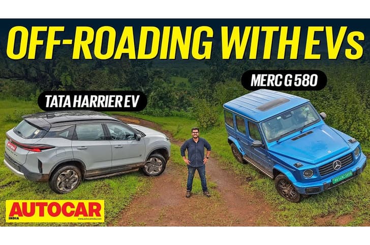 Tata Harrier EV and Mercedes G 580 off-road test video