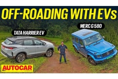Tata Harrier EV and Mercedes G 580 off-road test video