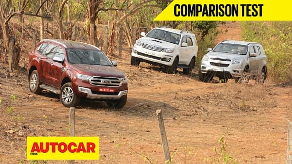 New Ford Endeavour vs Trailblazer vs Fortuner video comparison