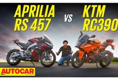 Aprilia RS 457 vs KTM RC 390 comparison video