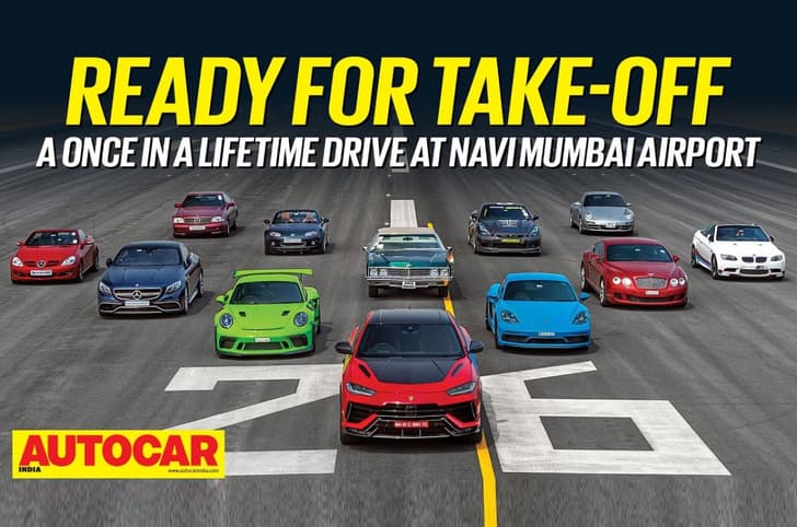 12 cars racing on the Navi Mumbai International Airport's runway video