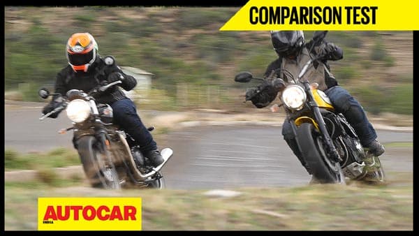 Triumph Bonneville Street Twin vs Ducati Scrambler Icon video comparison
