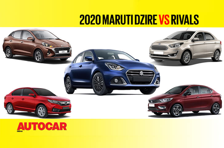 Maruti Suzuki Dzire facelift vs Rivals - Price and Spec Comparison video