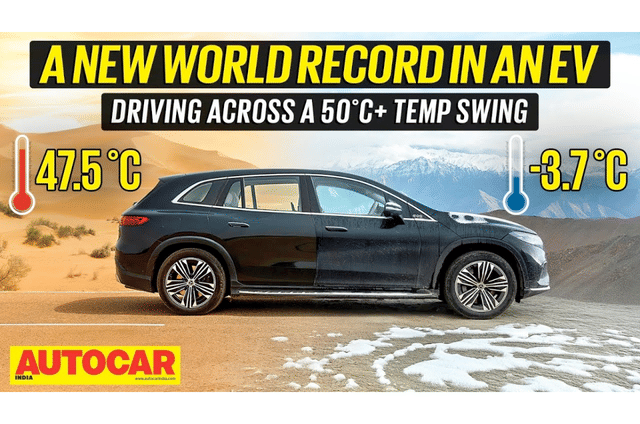 Setting new Guinness World Records title in Mercedes EQS SUV