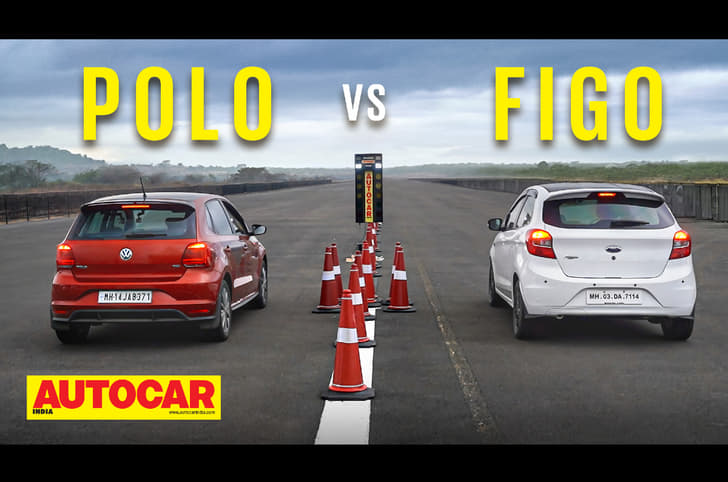 Volkswagen Polo vs Ford Figo S drag race video