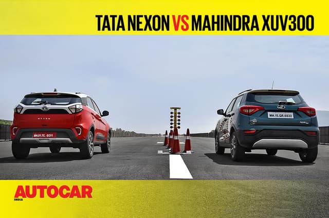 Tata Nexon vs Mahindra XUV300 drag race video