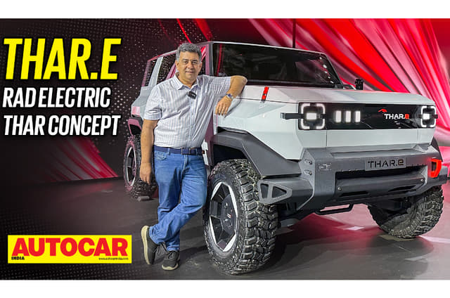Mahindra Thar.e concept walkaround video