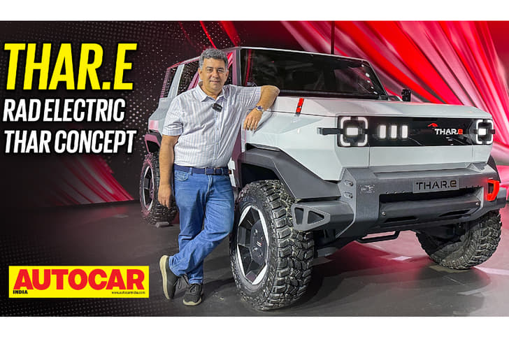 Mahindra Thar.e concept walkaround video